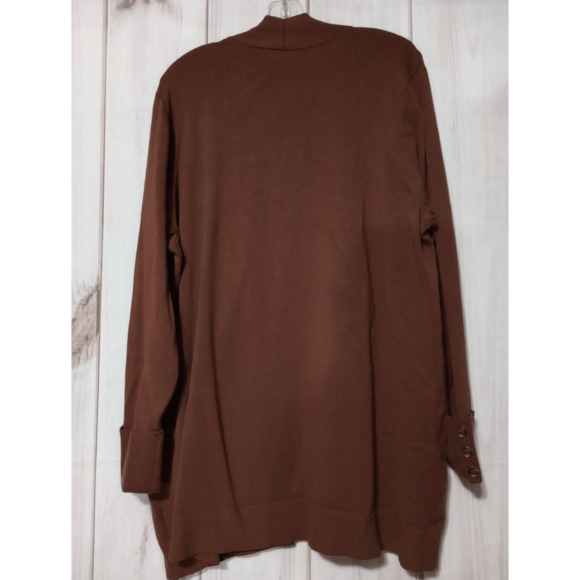 89th‎ & Madison Sweater Ladies 2x Brown Cardigan - Picture 2 of 6